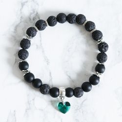 Armband Med Kristall Hjärta - Grönskan Z