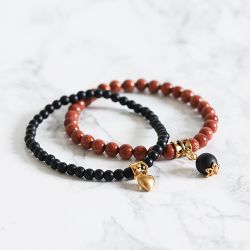 Shungit Och Guldsten Armbandset - Staren V