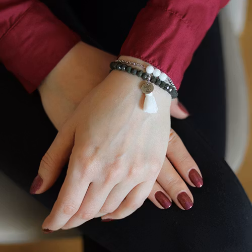 Armbandset I Grön Och Vit - Selaginella S