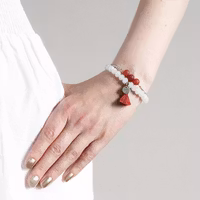 Armbandset I Vit Och Röd - Gerberan G
