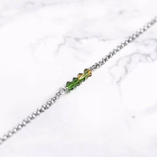 Armband Med Gröna Kristaller - Naturen N