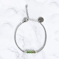 Armband Med Gröna Kristaller - Naturen N