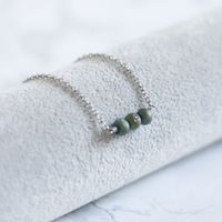 Tunt Halsband Med Agat Stenar - Eken A