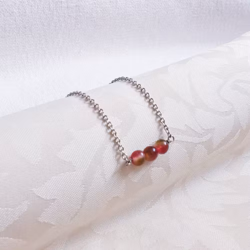 Kort Halsband Med Färgglada Pärlor - Väntan L