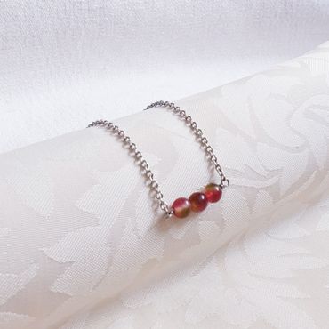 Kort Halsband Med Färgglada Pärlor - Väntan L