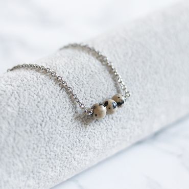 Halsband Med Dalmatiner Jaspis - Känslan J