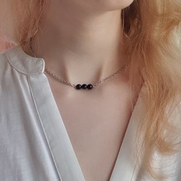 Kort Halsband Med Pärlor - Nostalgien N