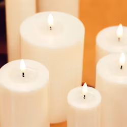 Hvide Bloklys H15 x Ø 10 cm