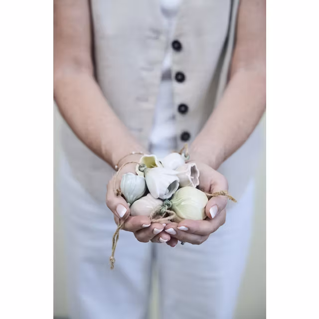 Dehlia blomsterophænger Lys gul