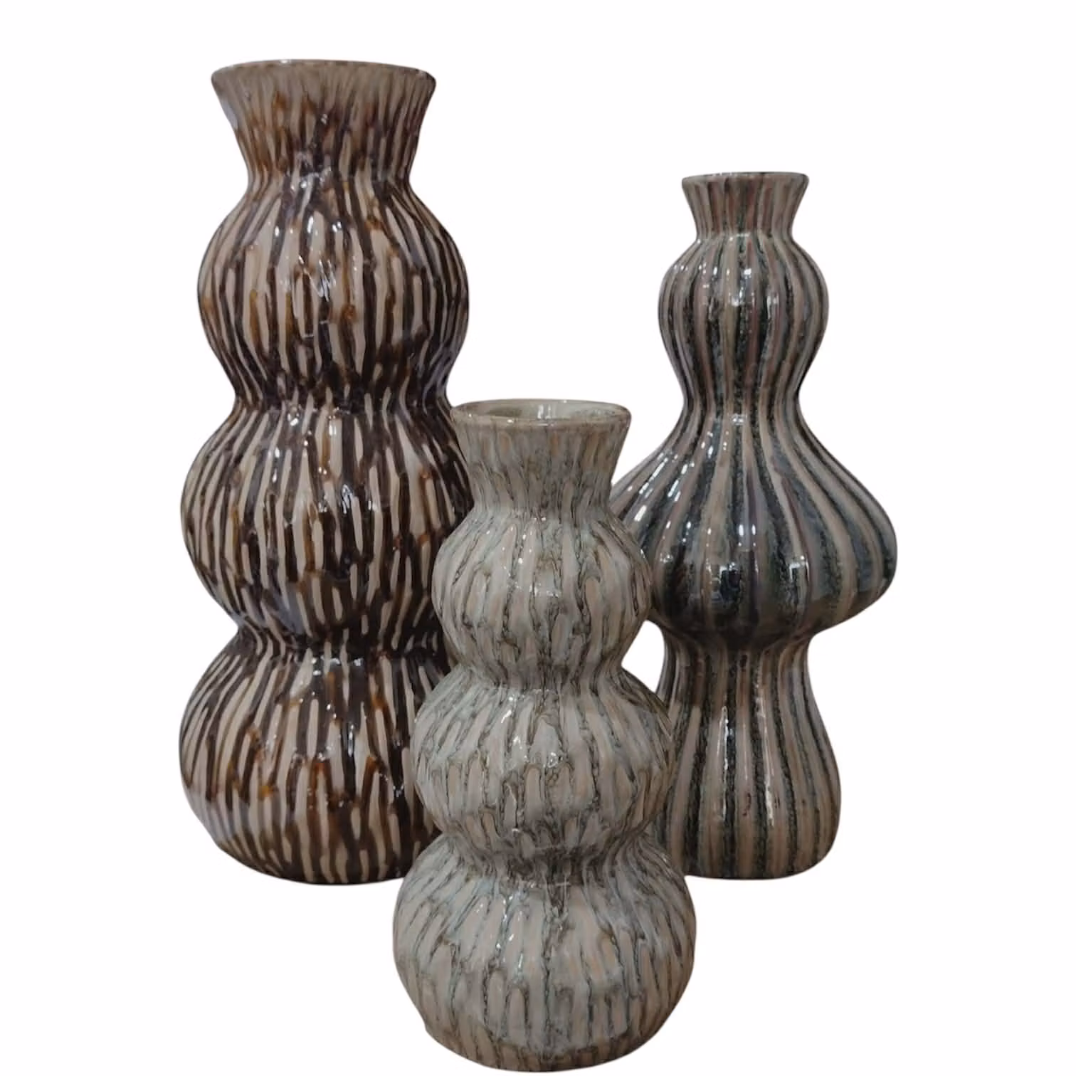 Keramik Vase Mørk oliven