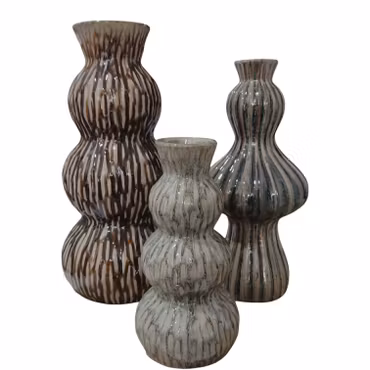 Keramik Vase Mørk oliven