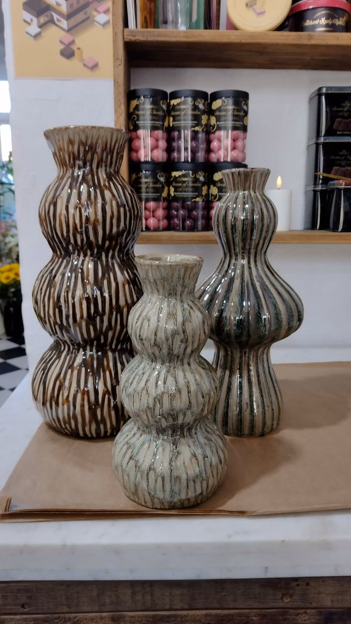 Keramik Vase oliven