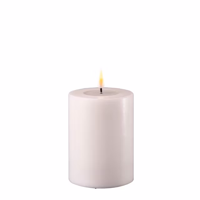 Hvide Bloklys H10 x Ø7,5 cm