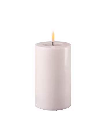 Hvide Bloklys H12,5 x Ø7,5 cm