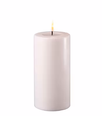 Hvide Bloklys H15 x Ø7,5 cm