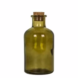 Grøn glasflaske mellem