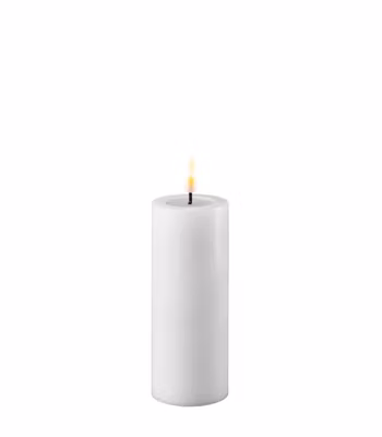 Hvide Bloklys H12,5 x Ø5 cm