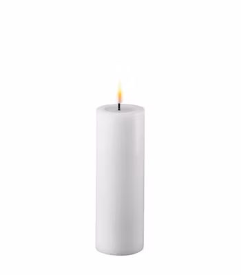 Hvide Bloklys H15 x Ø5 cm