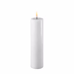 Hvide Bloklys H20 x Ø5 cm