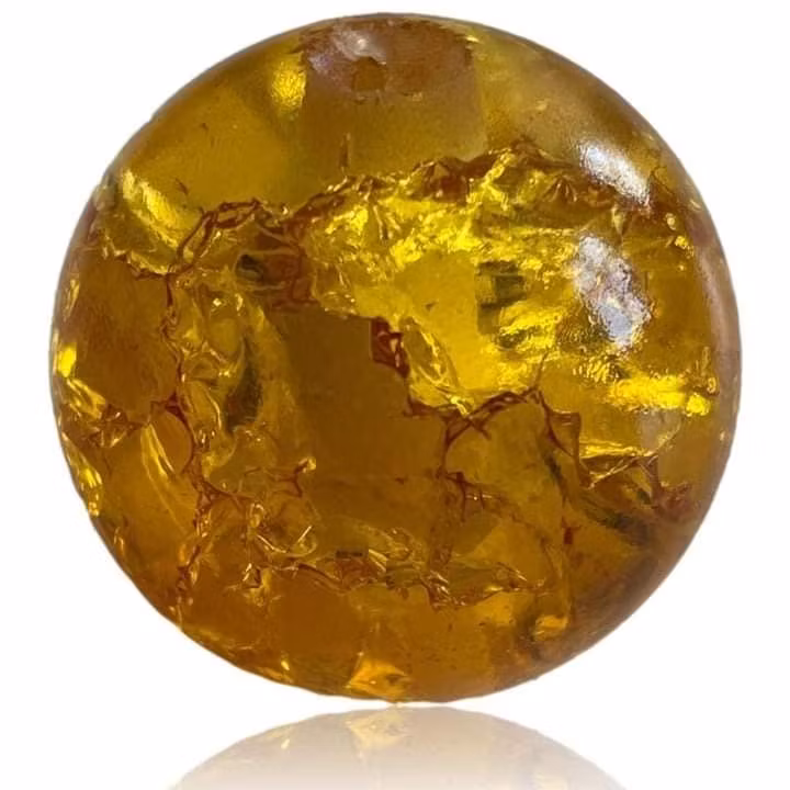 Kugle 60 mm Gul broken glass