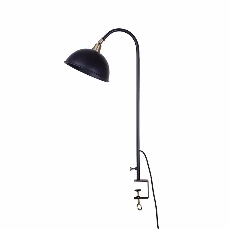 Bord lampe Pelle Sort