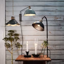 Bord lampe Pelle Sort