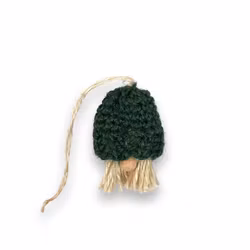 HÆKLET JULEMAND I JUTE