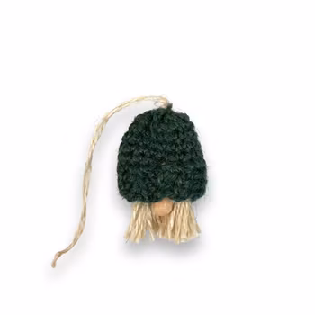 HÆKLET JULEMAND I JUTE