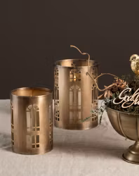 Lygte sæt antik messing