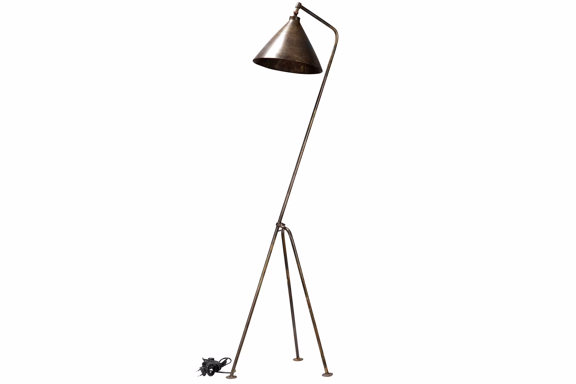 Gulv lampe Antik messing