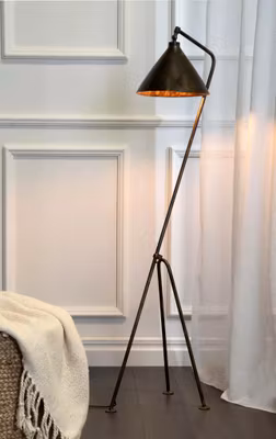 Gulv lampe Antik messing