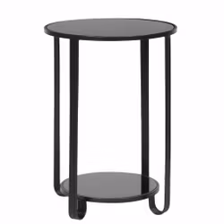 LUISA Kaffebord sort/glas