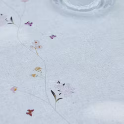 Coated dug med print Hør