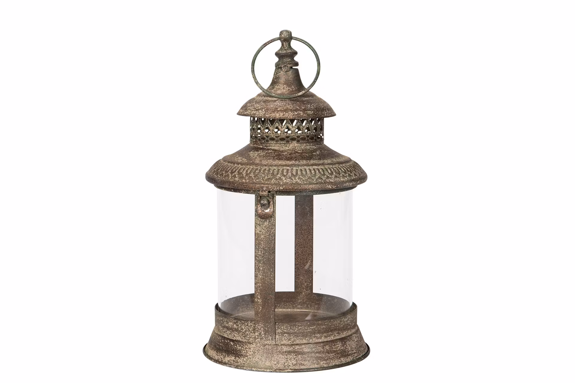 Lanterne Rund Metal Grøn