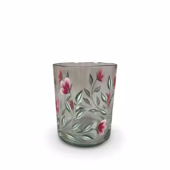 Håndmalet lysestage FLORA