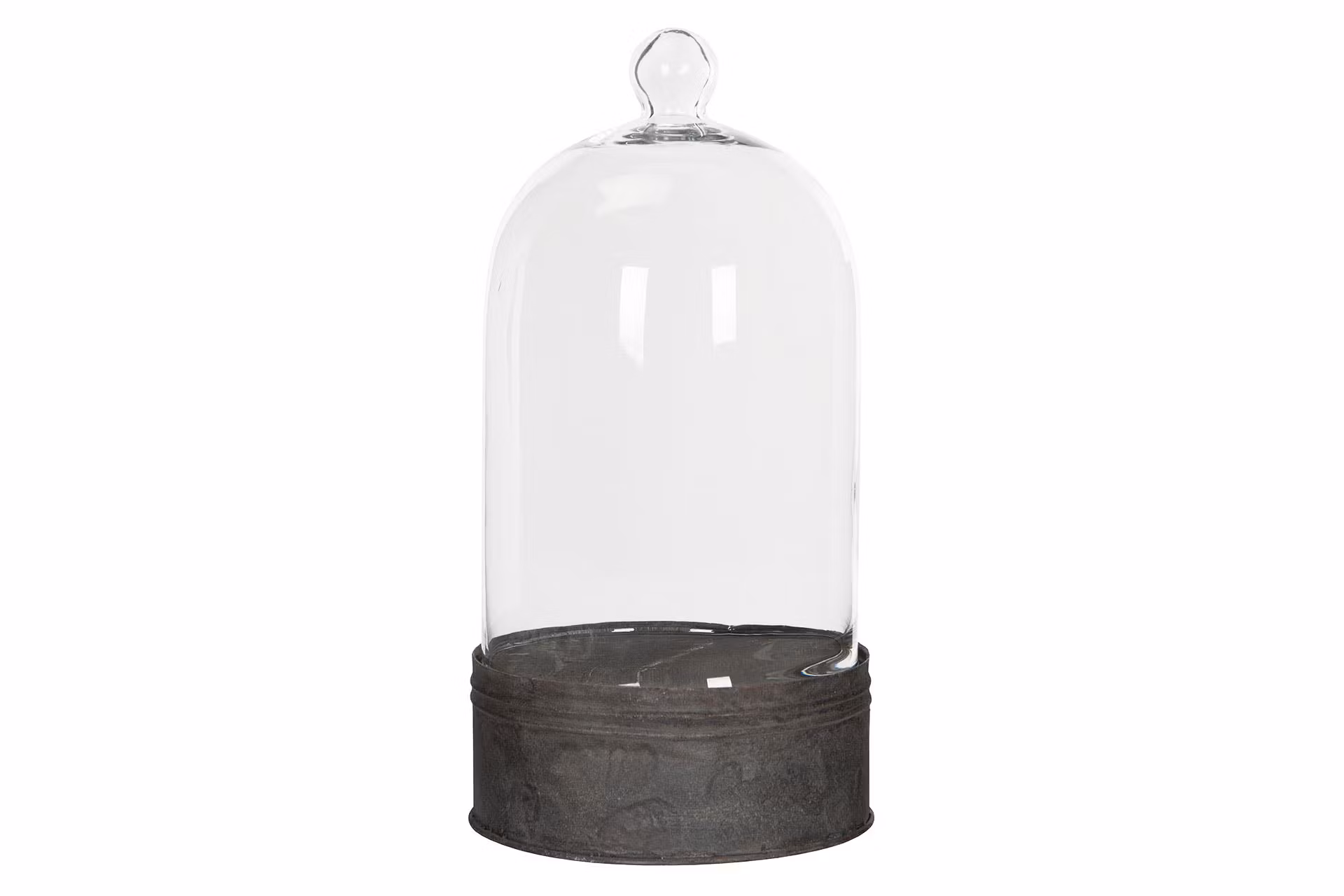 Glasklokke med vendbar bund