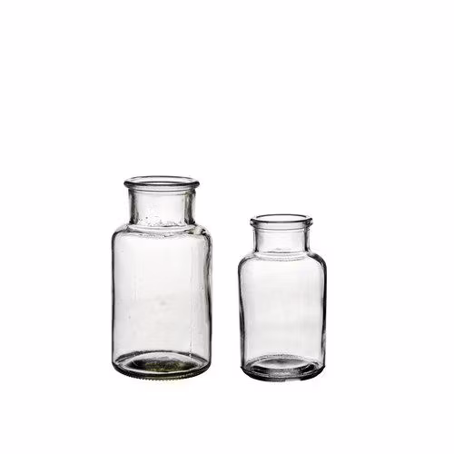 Klar glas sæt /2 stk