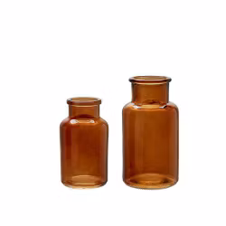 Brun glas sæt /2 stk