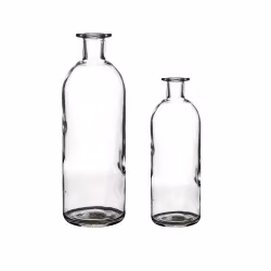 Klar glas flaske sæt /2 stk.