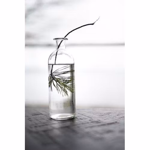 Klar glas flaske sæt /2 stk.