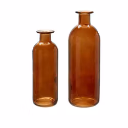 Brun glas flaske sæt /2 stk.