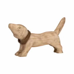 Figur hund i mangotræ