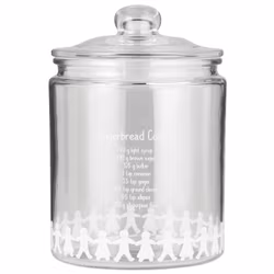 Opbevaringsglas peberkagefigurer og opskrift, 1900 ml