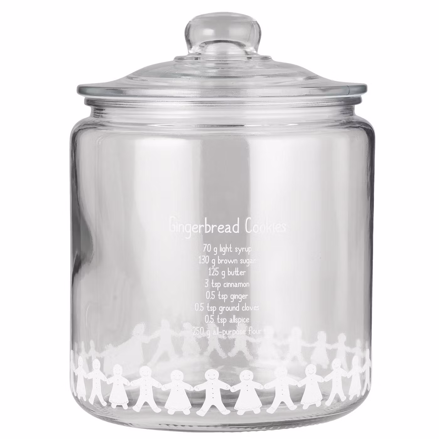 Opbevaringsglas peberkagefigurer og opskrift, 4000 ml