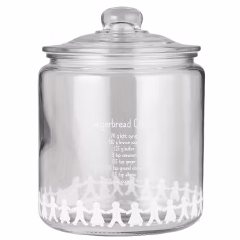 Opbevaringsglas peberkagefigurer og opskrift, 4000 ml