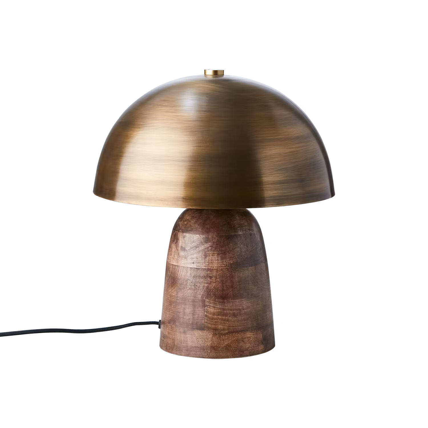 FUNGI Bordlampe træ/messing