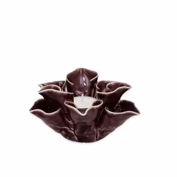 Fyrfadsstage Flower Aubergine