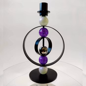 Metalring sort 6 cm