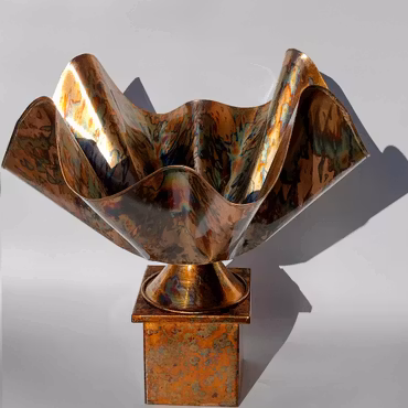 Folde pokal Brændt Kobber XL