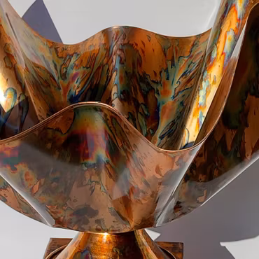 Folde pokal Brændt Kobber XL